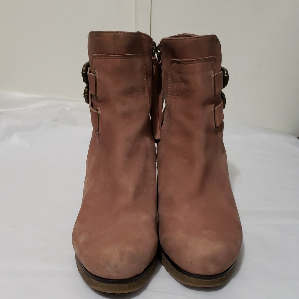 Anthropologie HOLDING HORSES Leni Women's 37 (6.5-7) Tan Ankle Boots